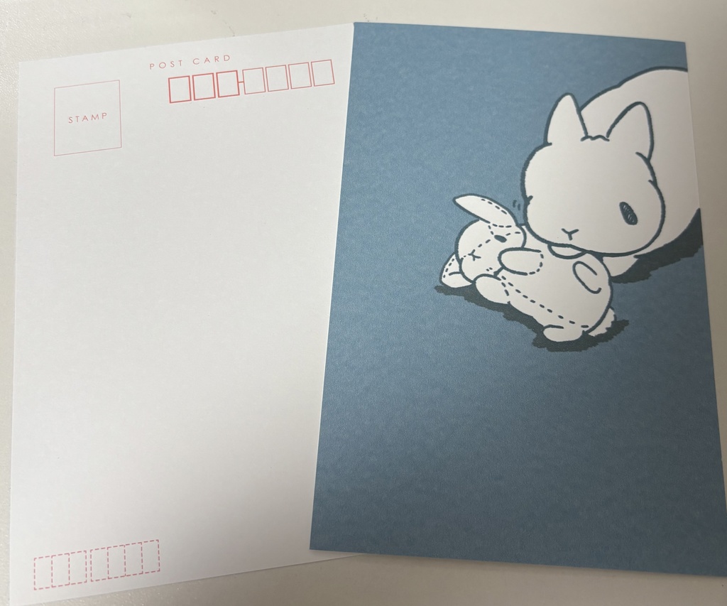 立ち耳うさぎさん ポストカード4枚セット「愛を知って 愛になる」