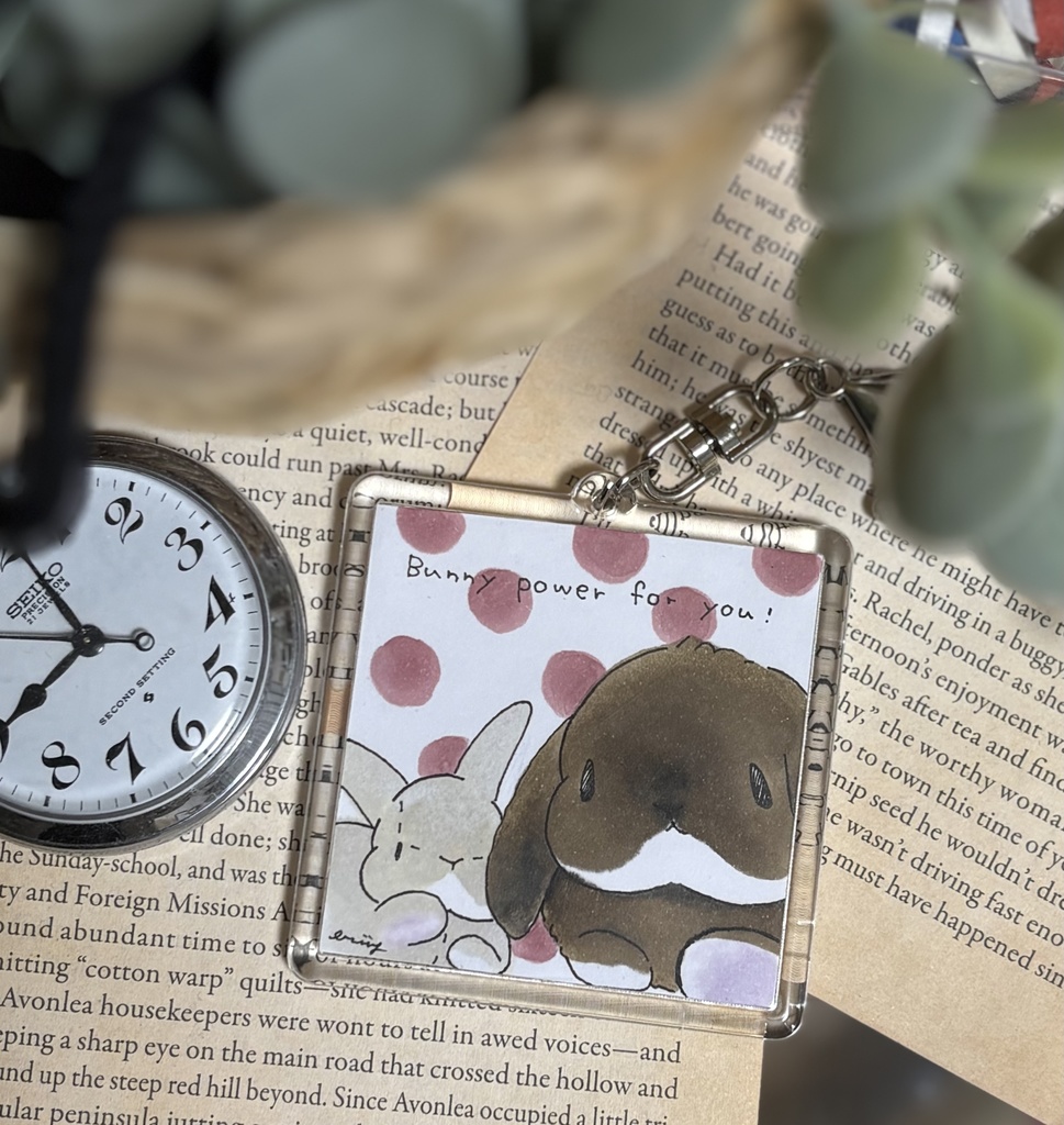 【原画】【アナログイラスト】アクリルキーホルダー『いつでもどこでもずっといっしょ』