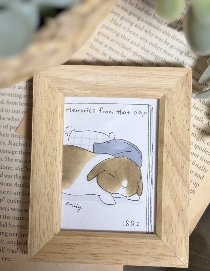 【原画】【アナログイラスト】垂れ耳うさぎさん『あの日の想い出DAY1882』