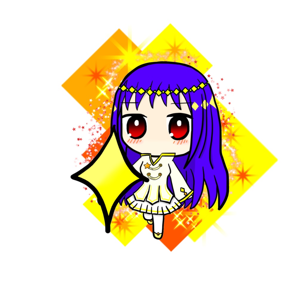 トランプモチーフ SD星影夕 アクリルキーホルダー - 50 x 50 (mm)