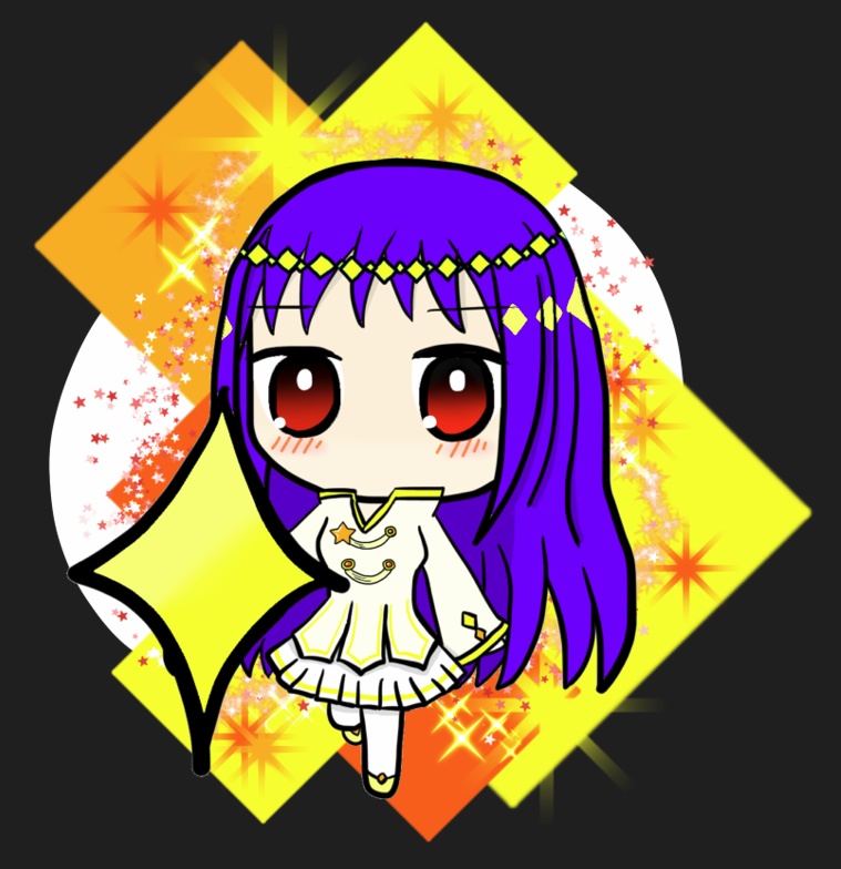 トランプモチーフ SD星影夕 アクリルキーホルダー - 50 x 50 (mm)