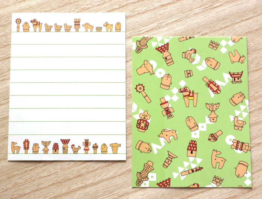 ミニレターセット「ゆるハニワ隊」