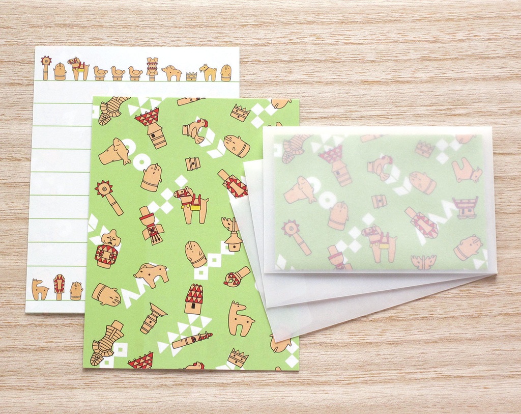 ミニレターセット「ゆるハニワ隊」