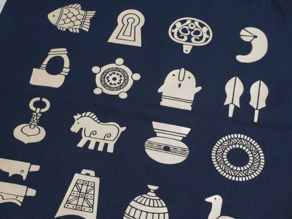 帆布トートバッグ「古墳のたから」