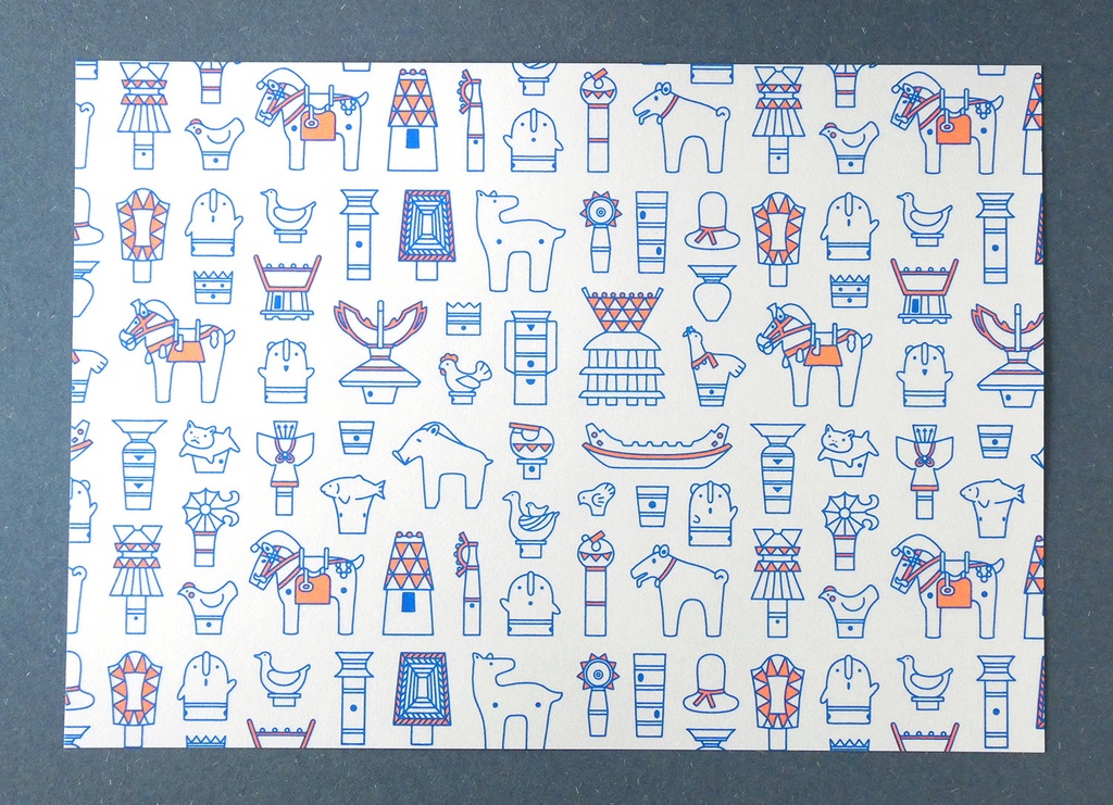 古代文様紙「ハニワのかたち」