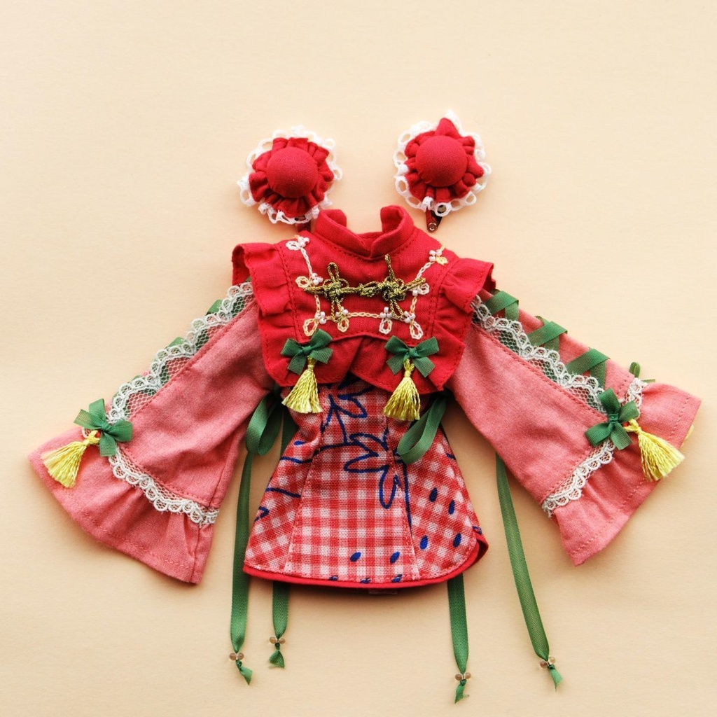 11/22再販【22cm】リ・ボン!チャイナセット col:RED・BLU