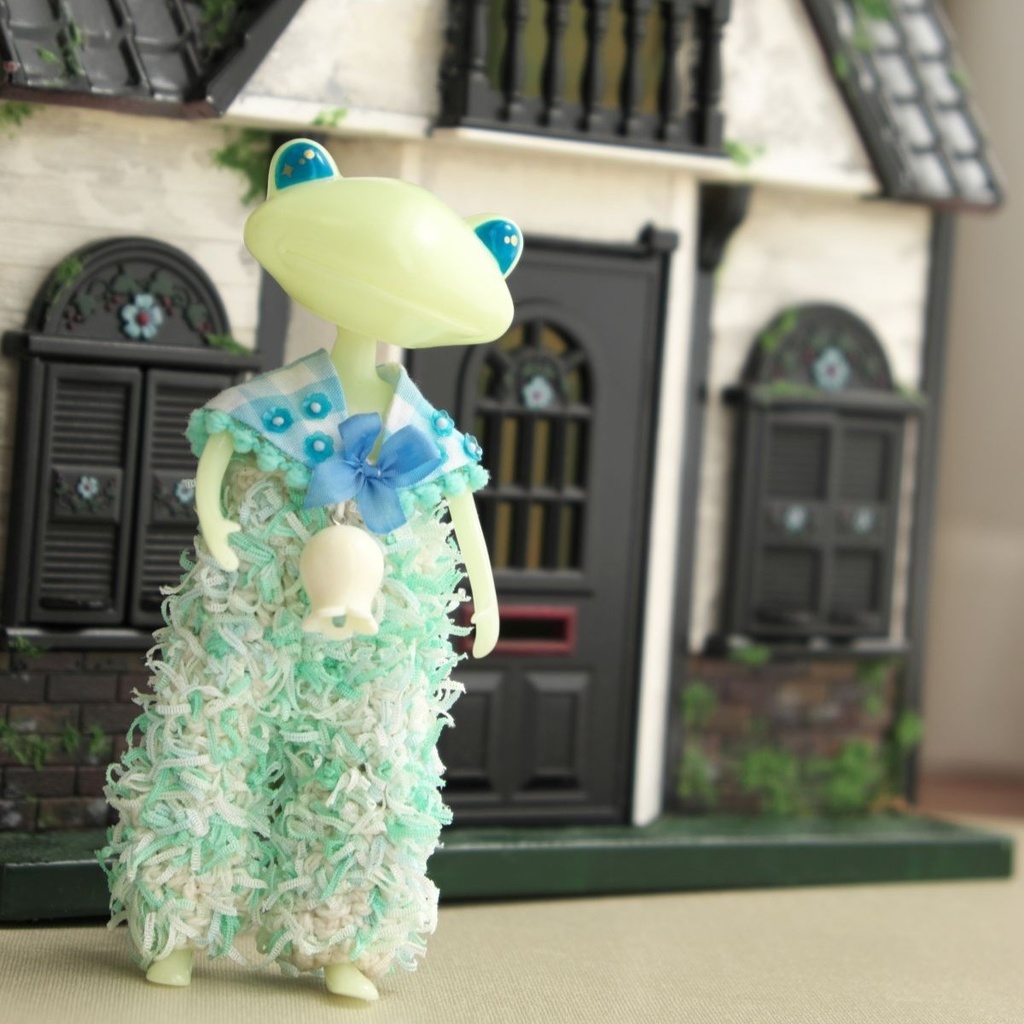 hand knit サロペット