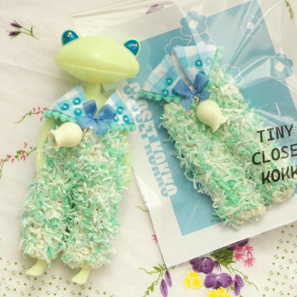 hand knit サロペット