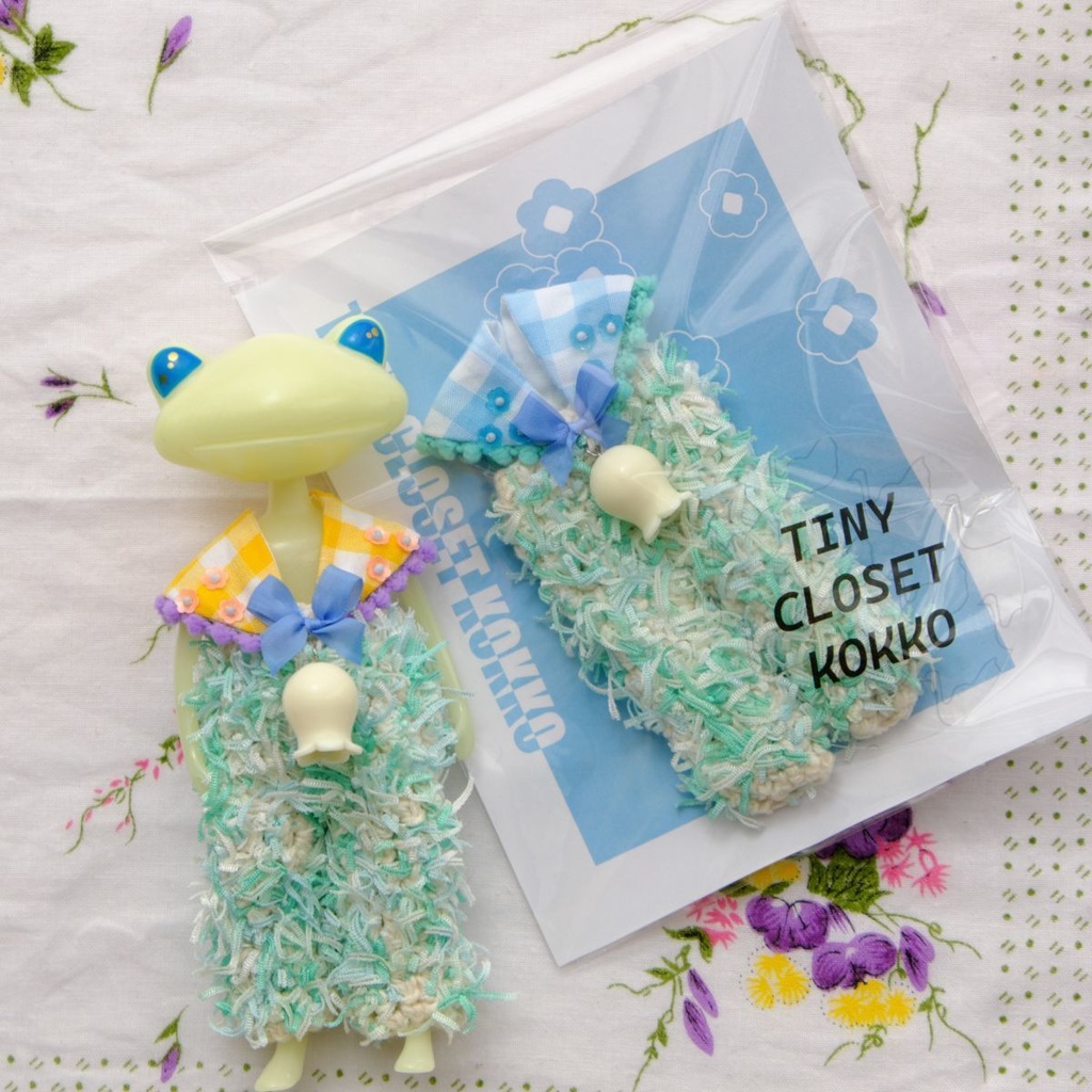 hand knit サロペット