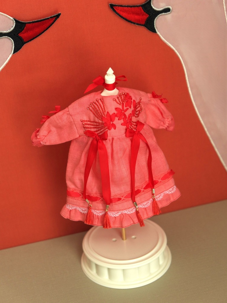 【22cm・ハルモニアシリーズ着用可能】リコリスガーデンリネンドレス col:染め