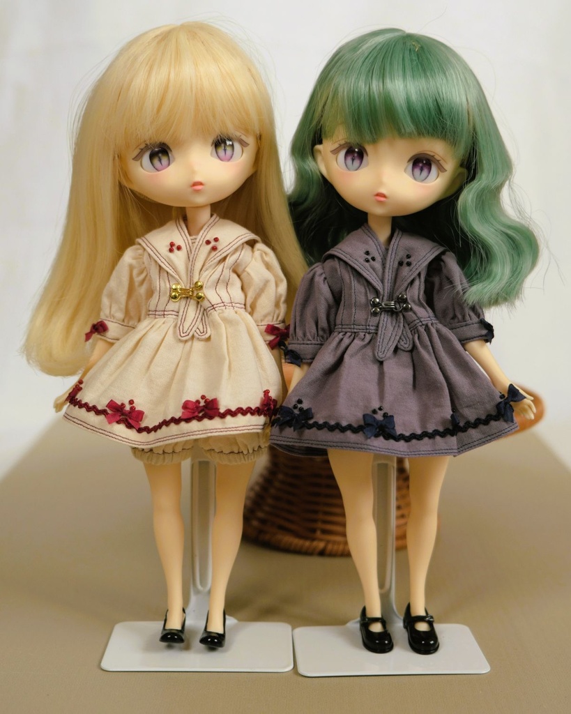 受注【ボニバニ6、ハルモニアサイズ】ハーベストリボンワンピースセット
