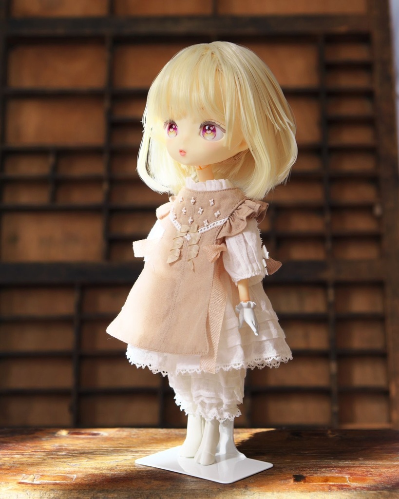 受注【ボニバニ6・ハルモニアサイズ】メルベイユリボンドレスセット
