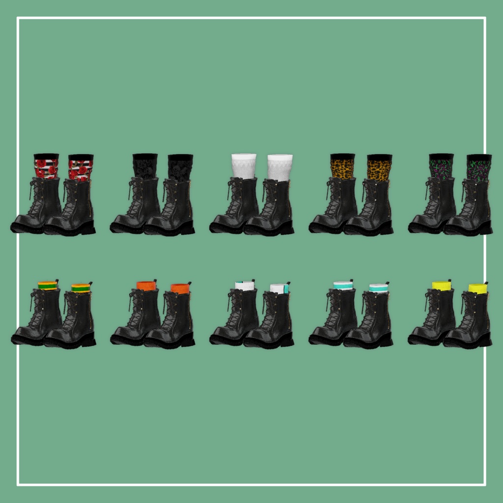 【VRChat】森羅専用 8ホールブーツ(MA対応)