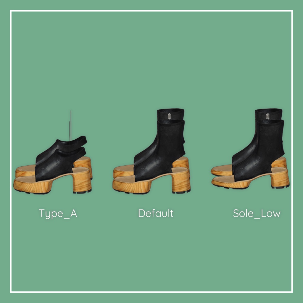 【VRChat】森羅専用 サンダルブーツ 2024(MA対応)