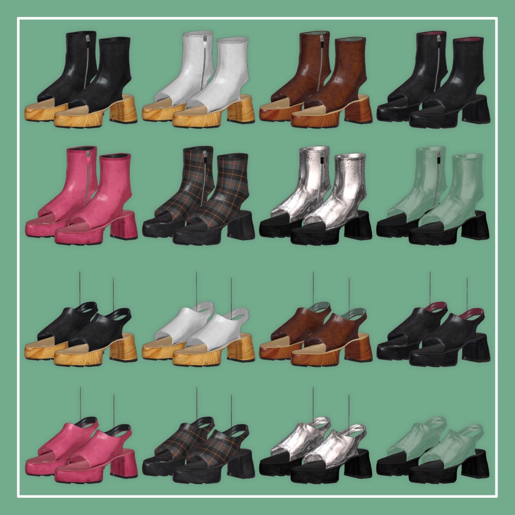 【VRChat】森羅専用 サンダルブーツ 2024(MA対応)