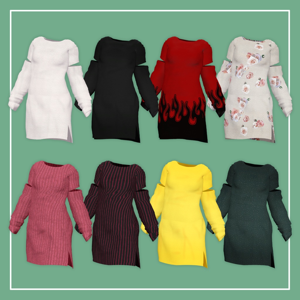 【VRChat】森羅専用 OpenSleeveOnepiece(MA対応)