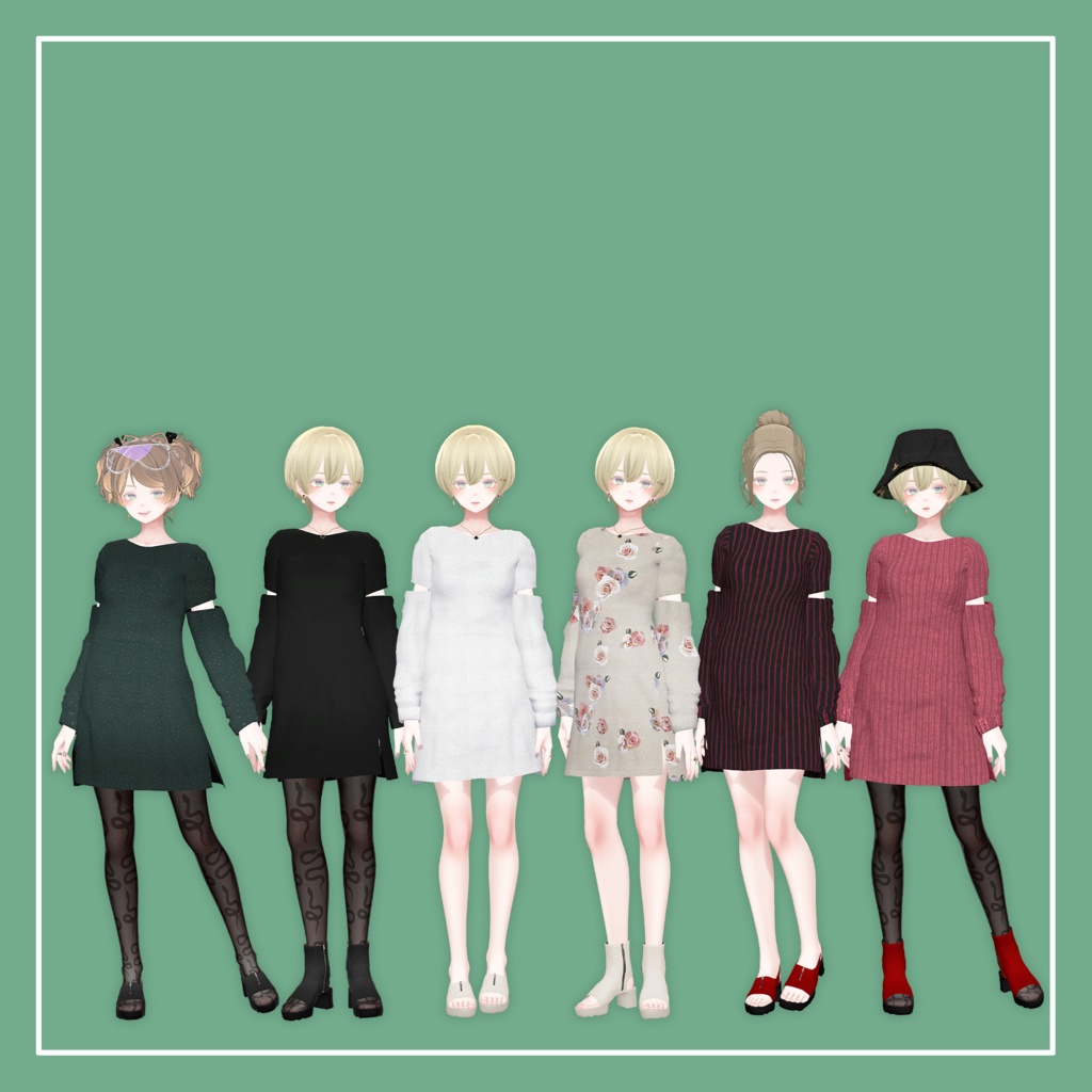 【VRChat】森羅専用 OpenSleeveOnepiece(MA対応)