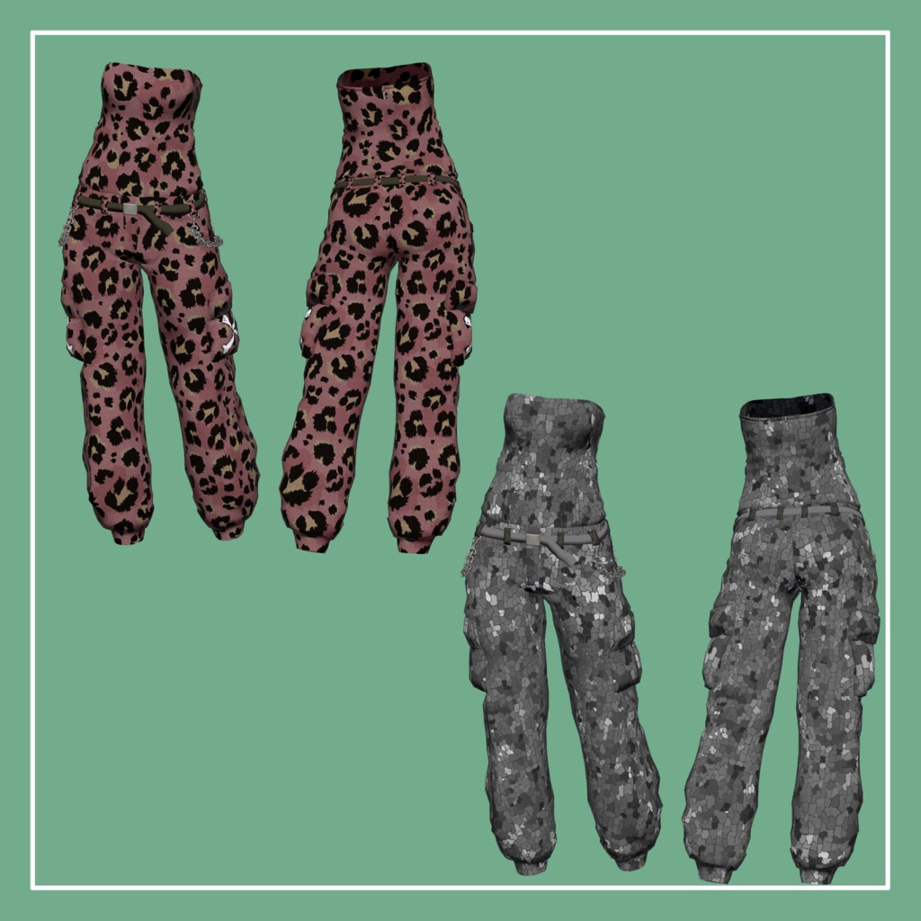 VRChat向け 森羅-Shinra- BareTop CargoPants(MA対応)