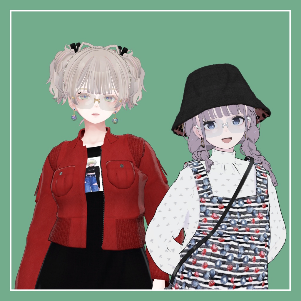 【VRChat】うさぎチャングラス&ねこチャングラス