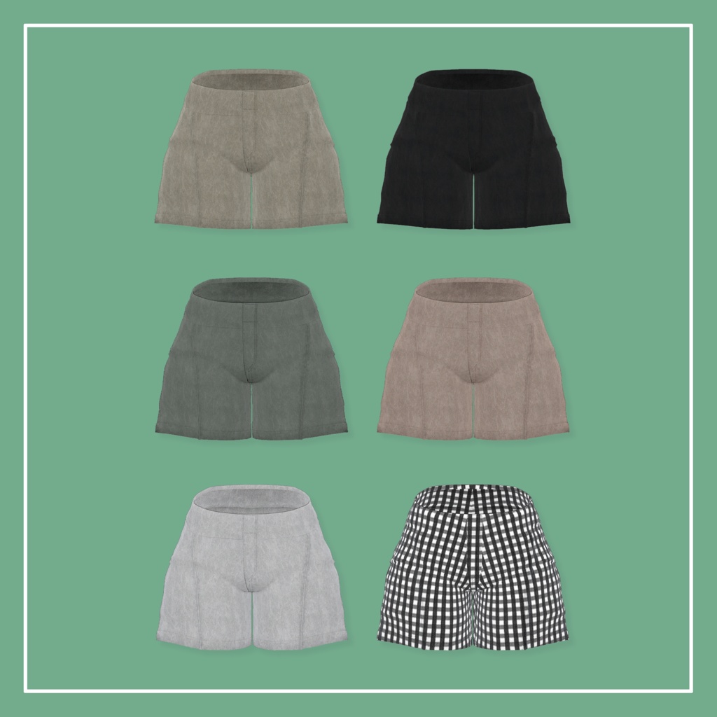 【VRChat】森羅専用 シャツ&ショートパンツ(MA対応)