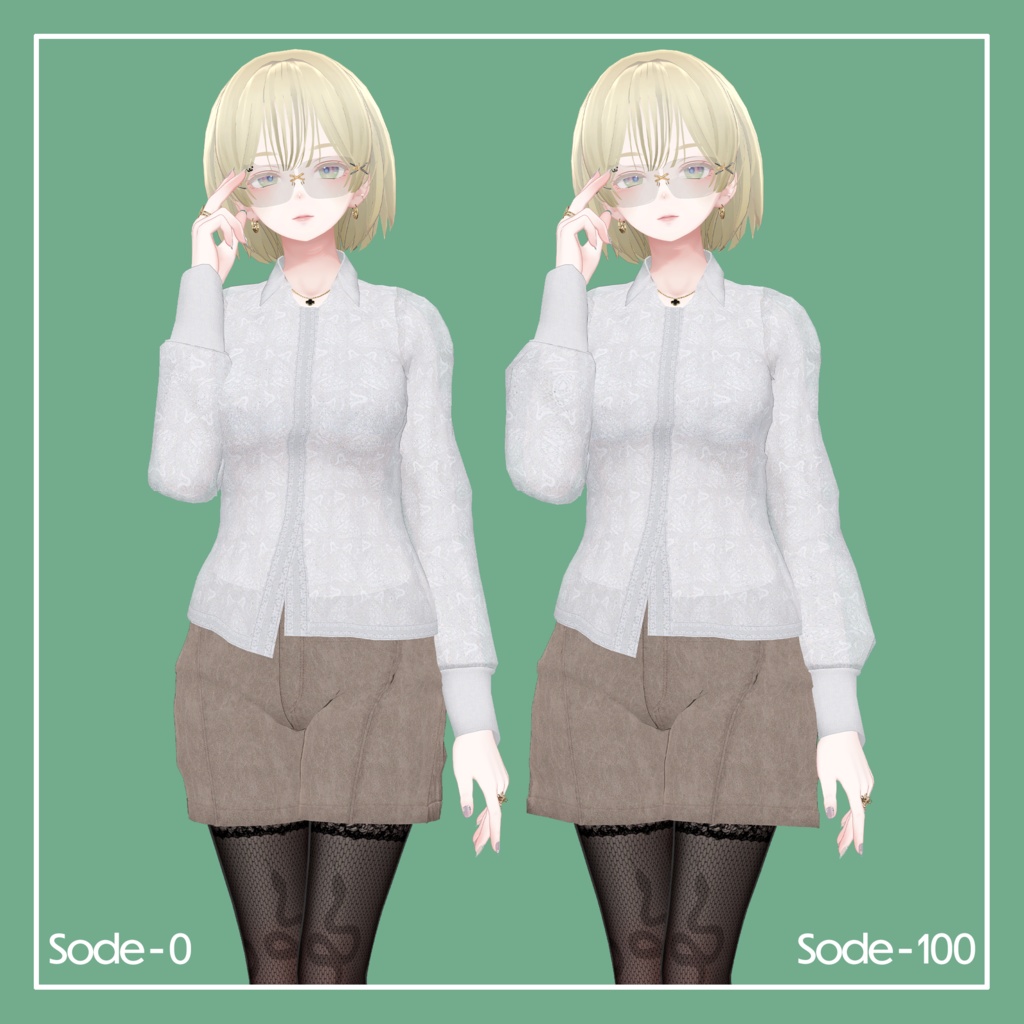 【VRChat】森羅専用 シャツ&ショートパンツ(MA対応)