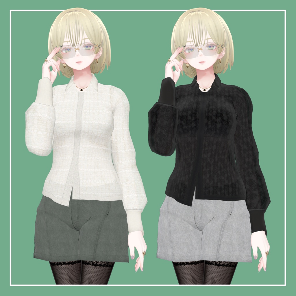 【VRChat】森羅専用 シャツ&ショートパンツ(MA対応)