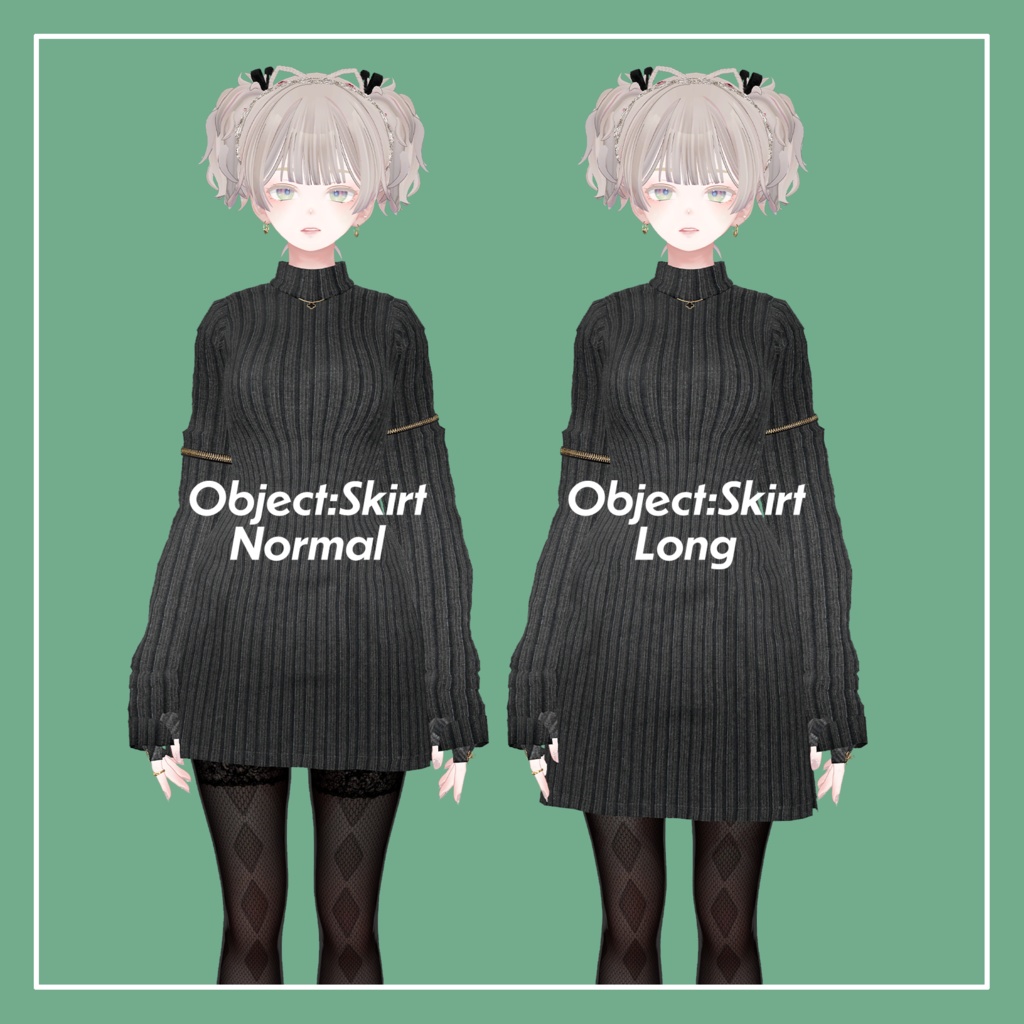 【VRChat】森羅専用 ニットワンピース(MA対応)