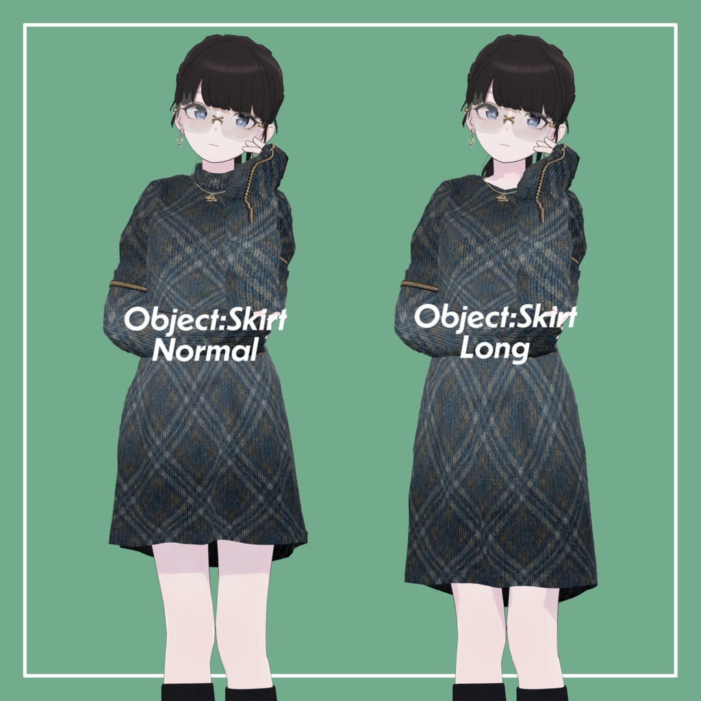 【VRChat】Lapwing専用 ニットワンピース(MA対応)