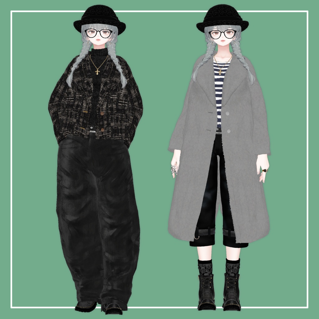 【VRChat】森羅専用 コートセット(MA対応)