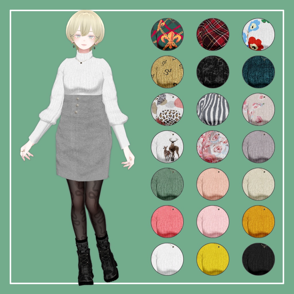 【VRChat】森羅専用 コートセット(MA対応)