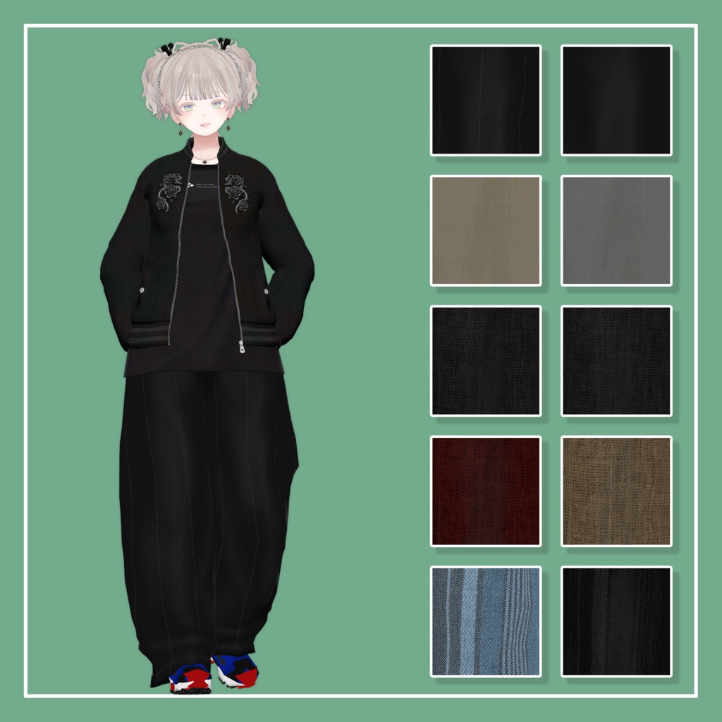 【VRChat】森羅専用 ワイドパンツ(MA対応)