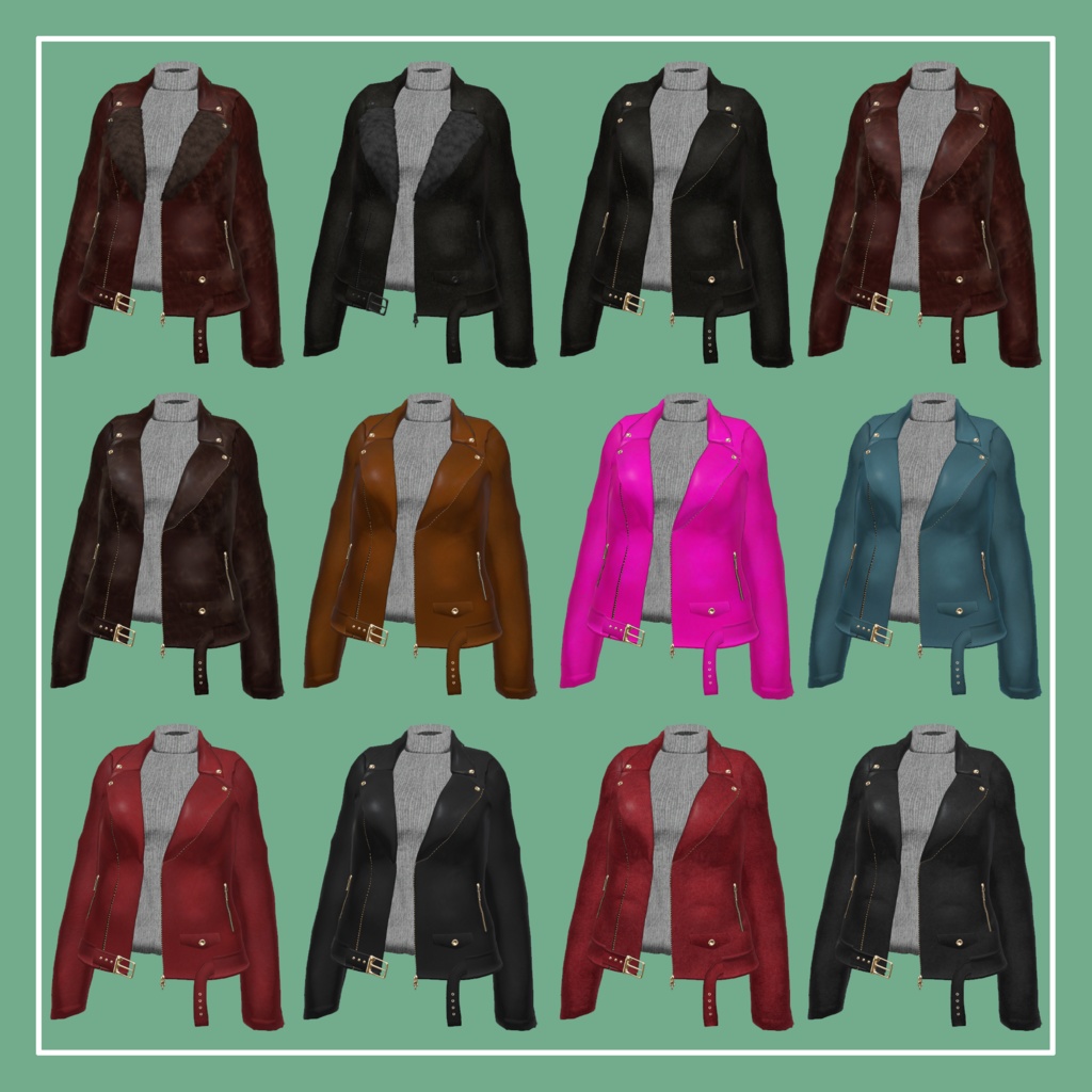 【VRChat】森羅専用 Riders Jacket Set(MA対応)