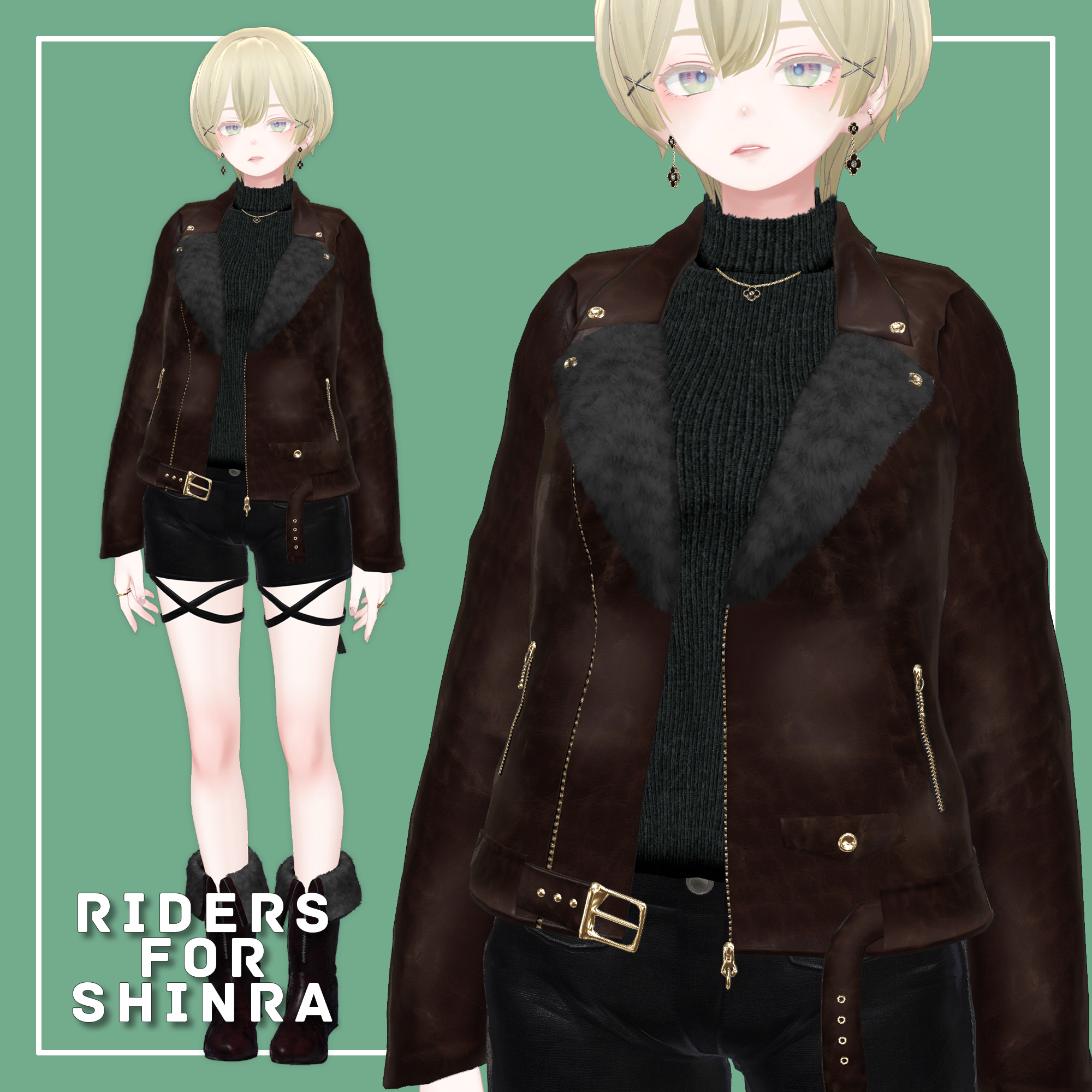【VRChat】森羅専用 Riders Jacket Set(MA対応) - えれさとのお店 - BOOTH