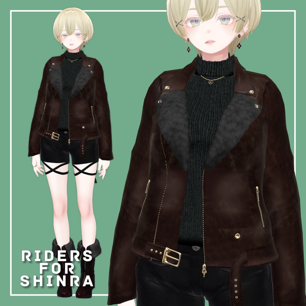 VRChat】森羅専用 Riders Jacket Set（MA対応） - えれさとのお店 - BOOTH