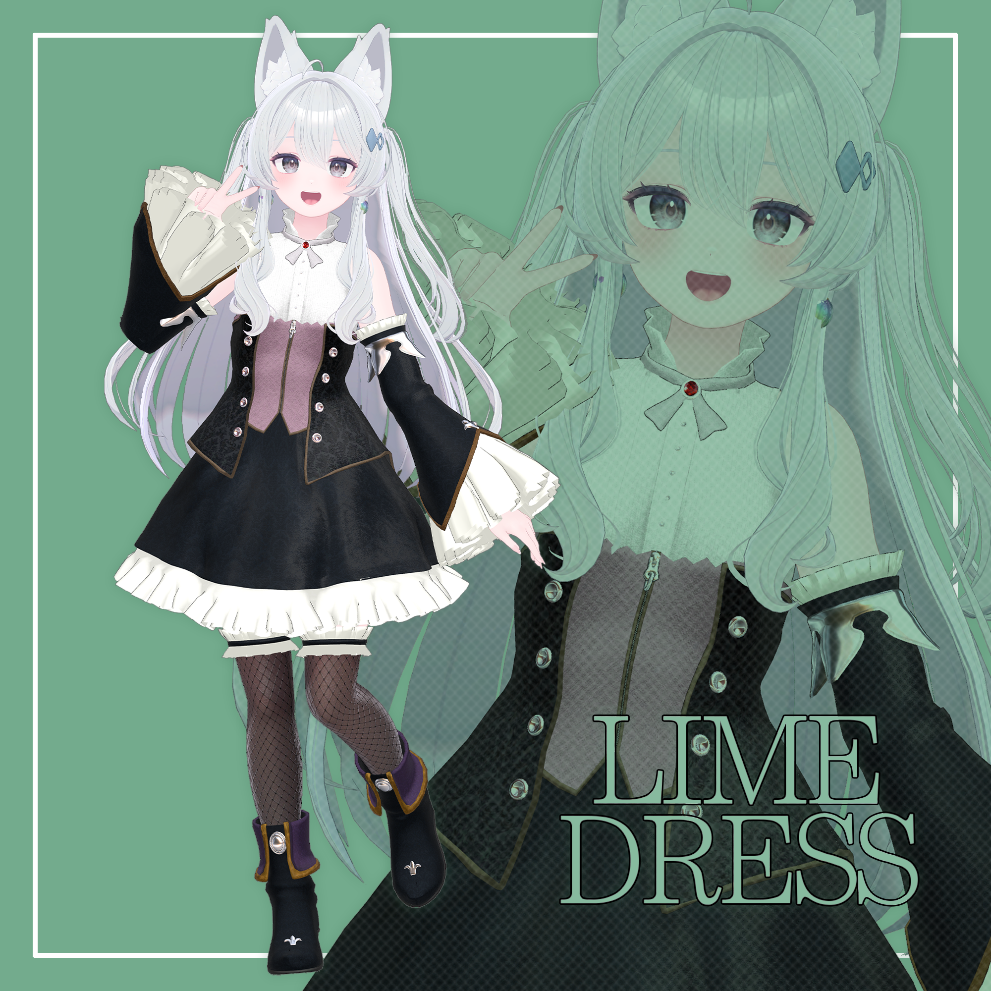 【VRChat】Lime専用 ドレス（MA対応）