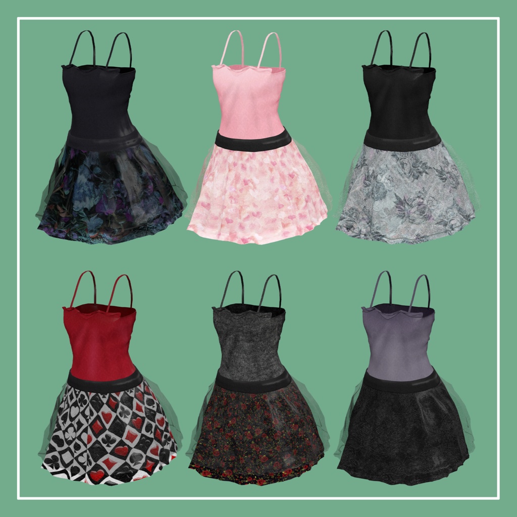 【VRChat】森羅専用 Chiffon Mini Skirt(MA対応)