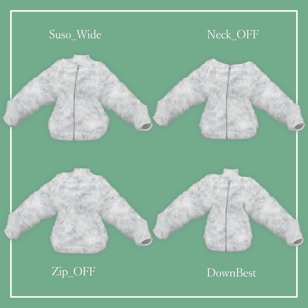 【VRChat】森羅専用 Fur Sweater(MA対応)