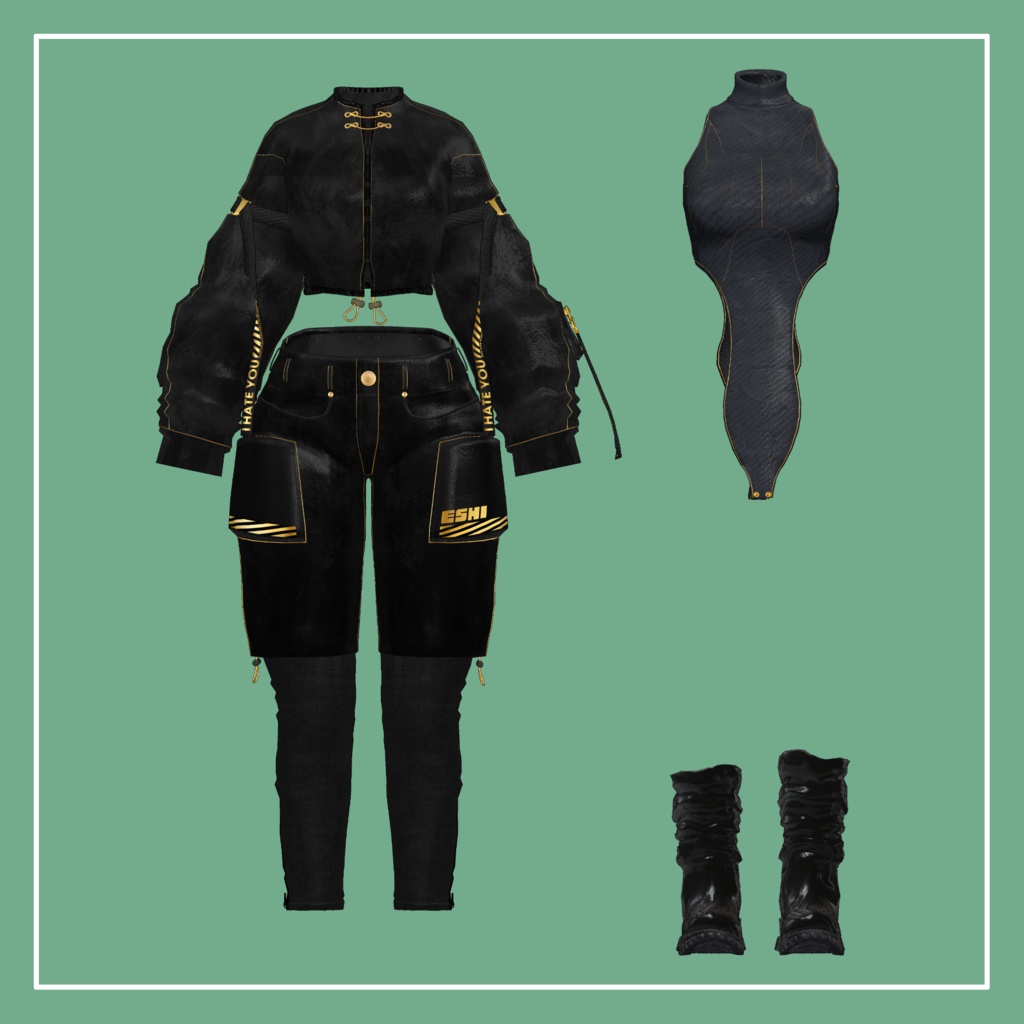 【VRChat】TACTICAL CHINA Set【4アバター対応】