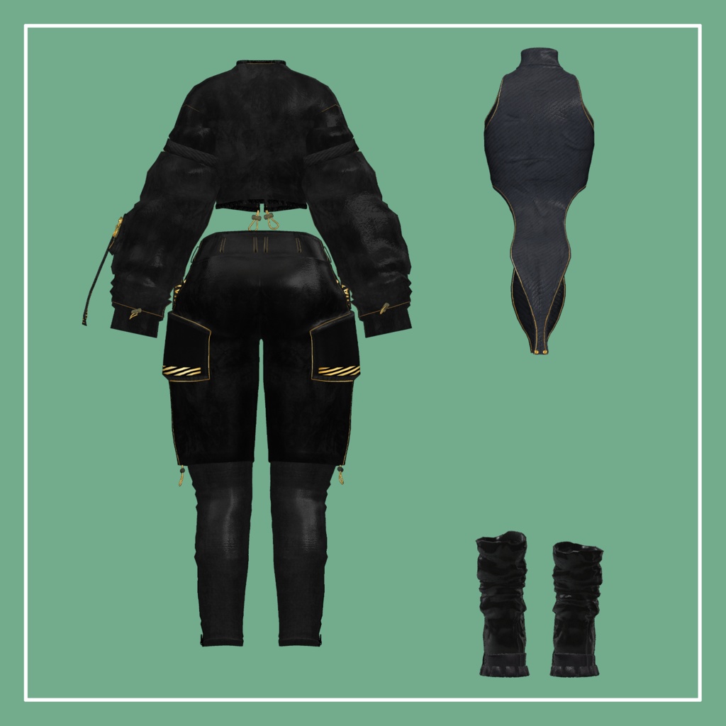 【VRChat】TACTICAL CHINA Set【4アバター対応】