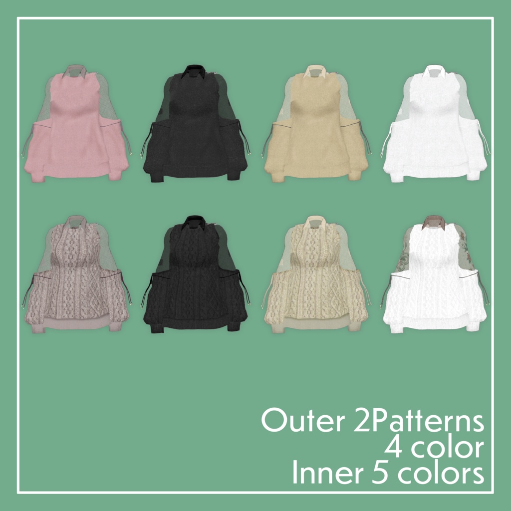 【VRChat】森羅専用 オープンショルダートップス(MA対応)