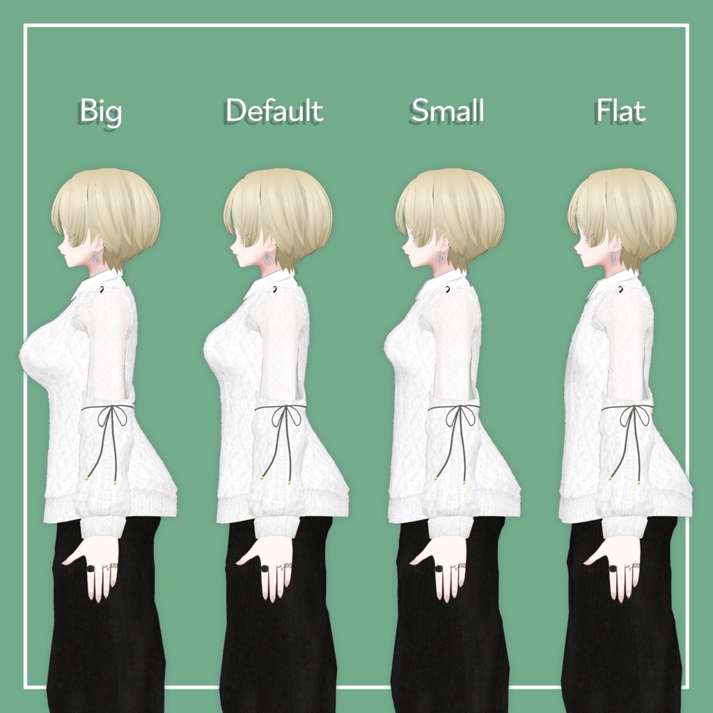 【VRChat】森羅専用 オープンショルダートップス(MA対応)