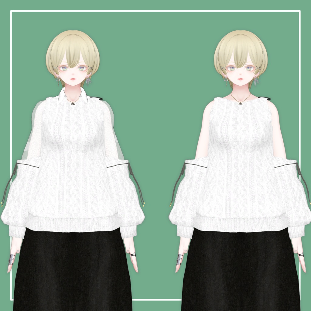 【VRChat】森羅専用 オープンショルダートップス(MA対応)