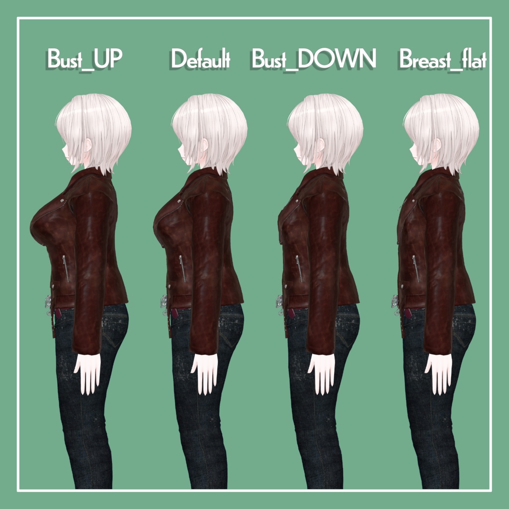 【VRChat】仙猫 専用 ライダースジャケット(MA対応)