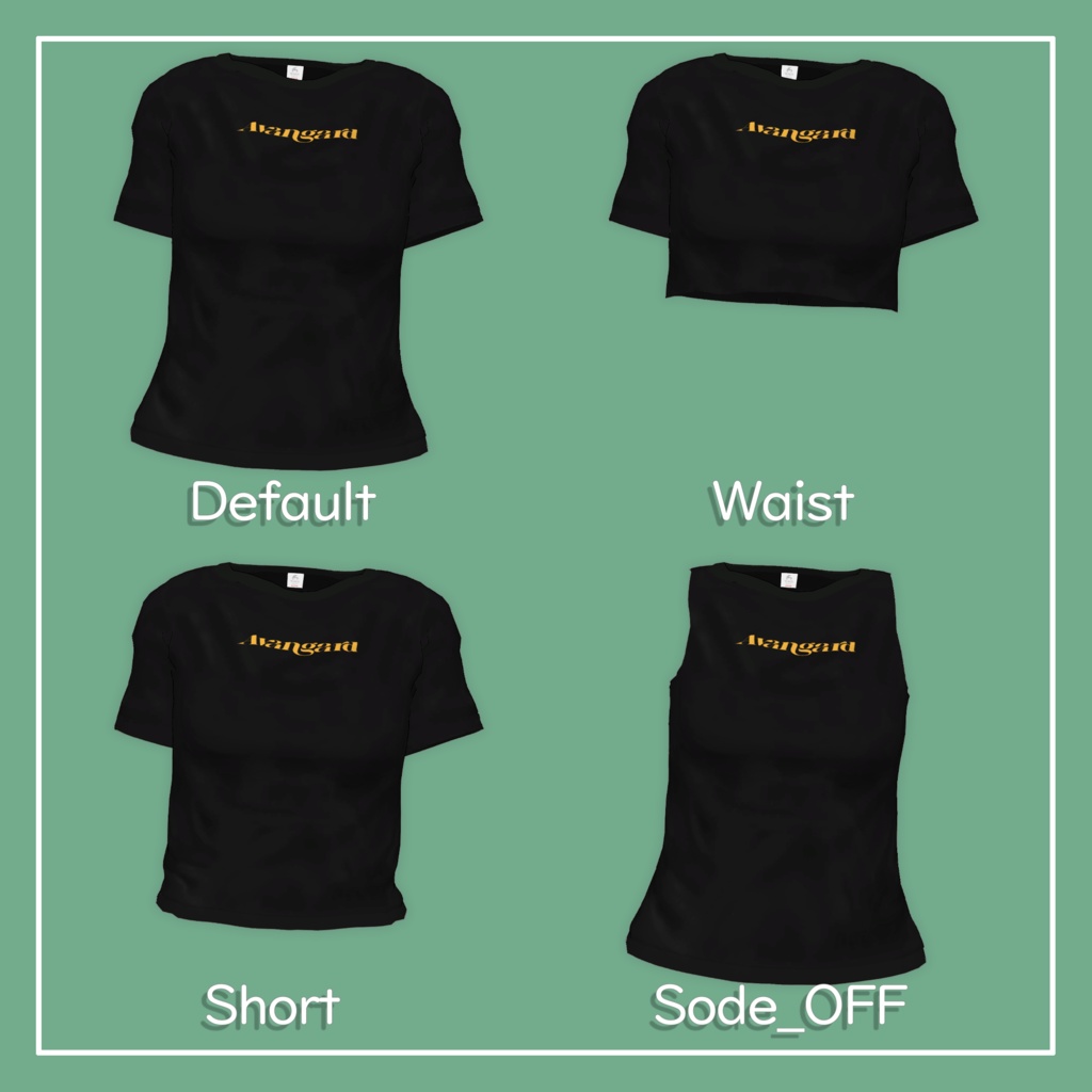 【VRChat】仙猫 専用 スキニー/Tシャツ/ブーツ セット(MA対応)