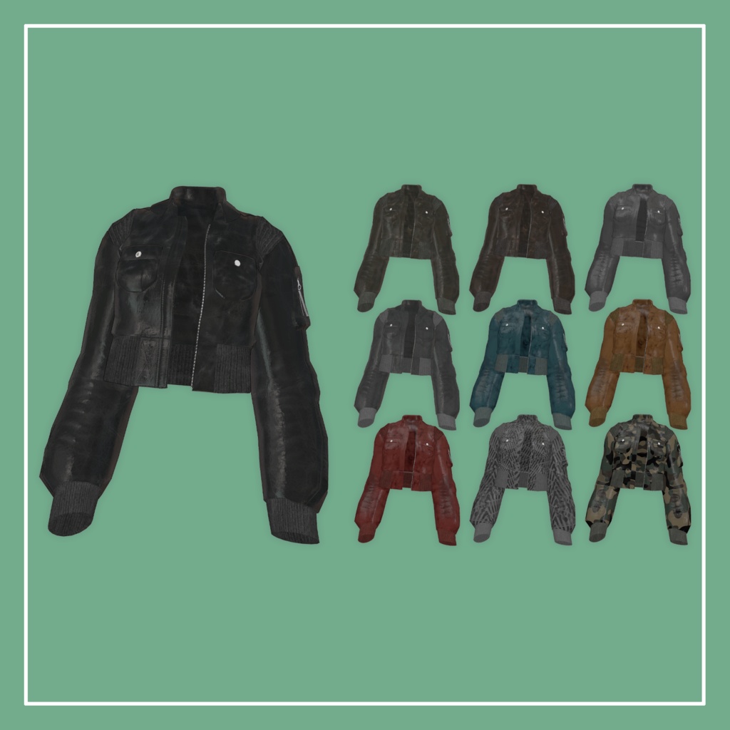 【VRChat】森羅専用 レザージャケット(MA対応)