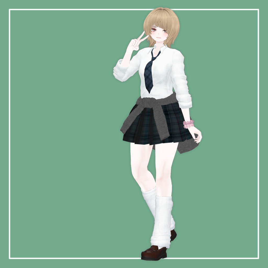 【VRChat】仙猫 専用 JKセット(MA対応)