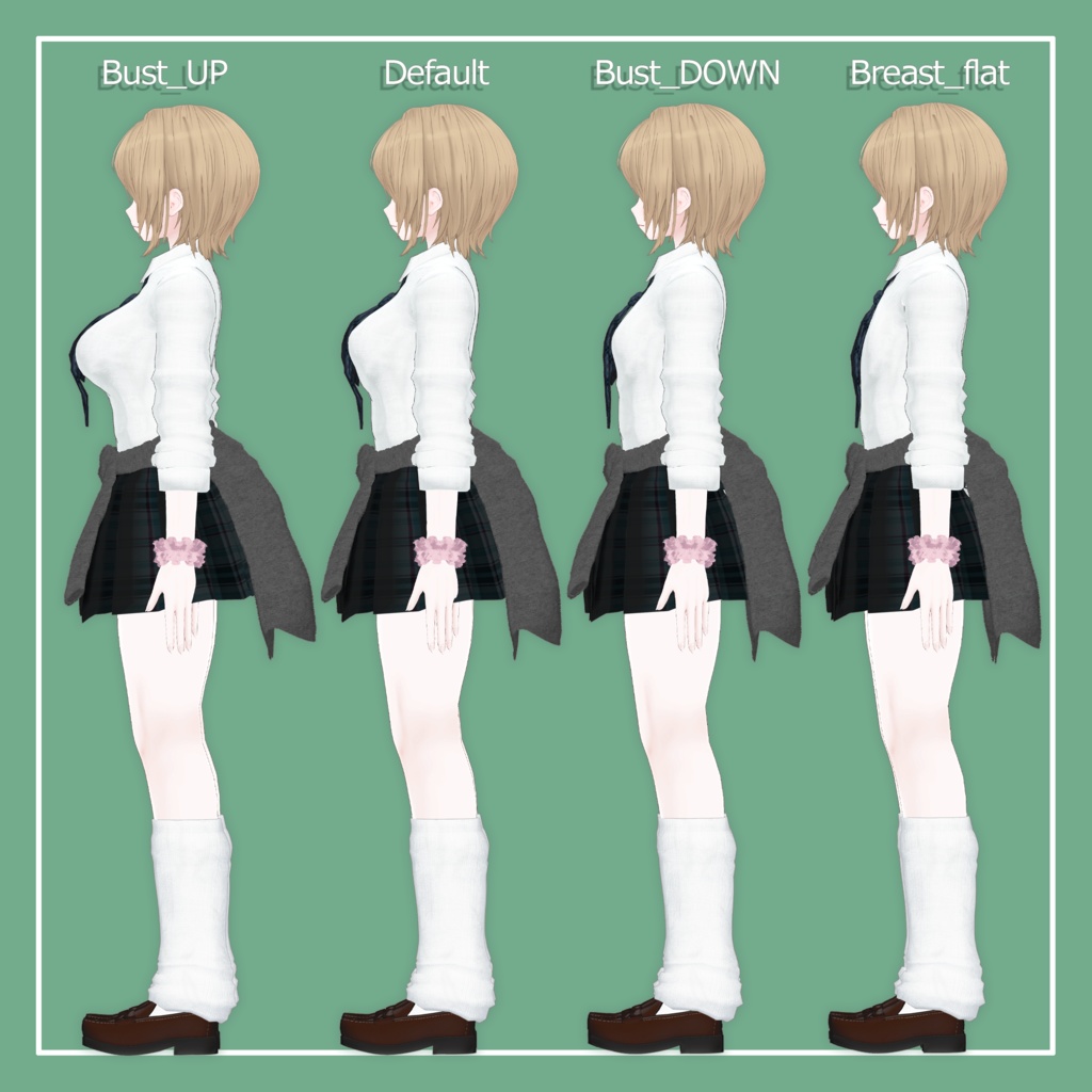 【VRChat】仙猫 専用 JKセット(MA対応)