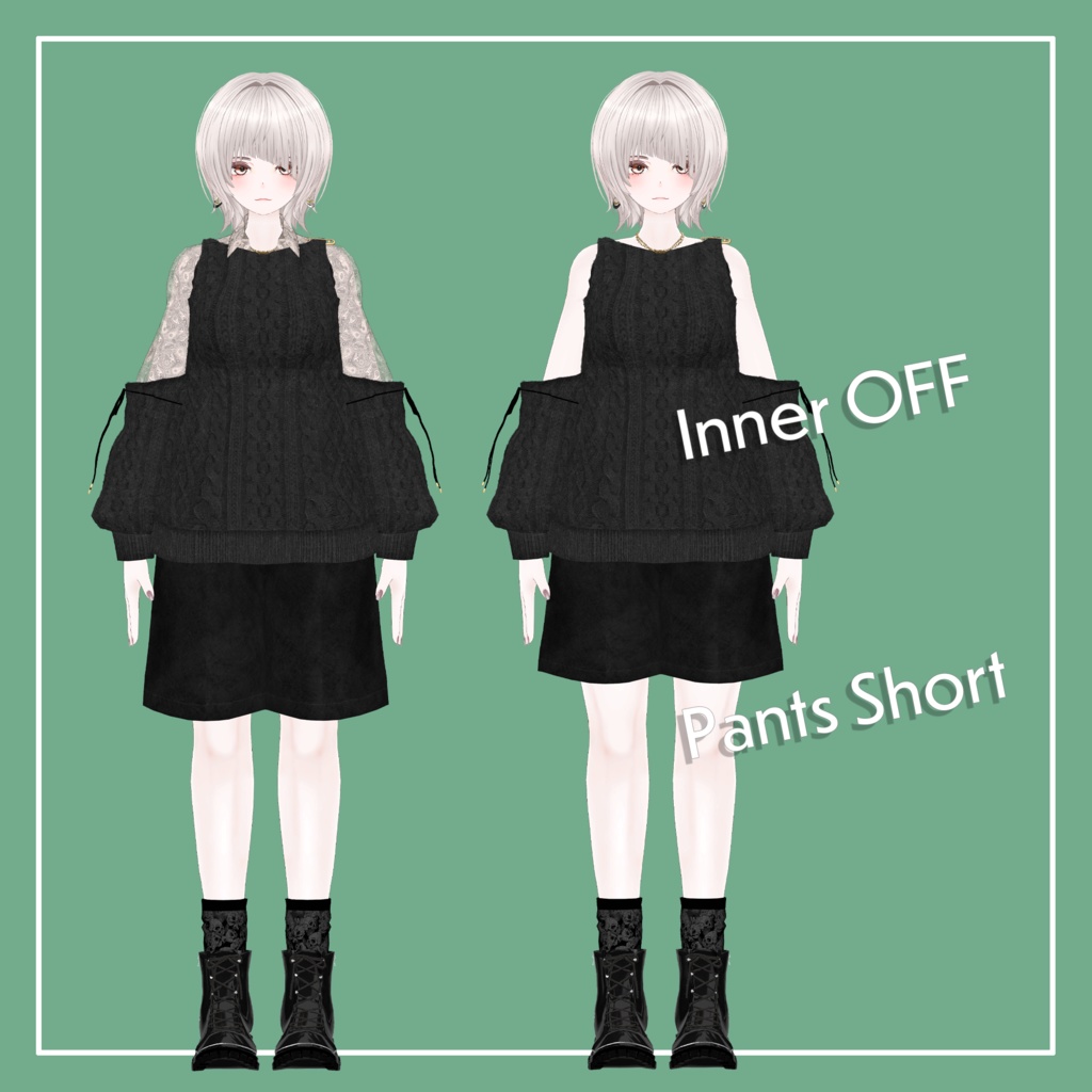 【VRChat】仙猫 専用 OpenTops / HalfPants(MA対応)