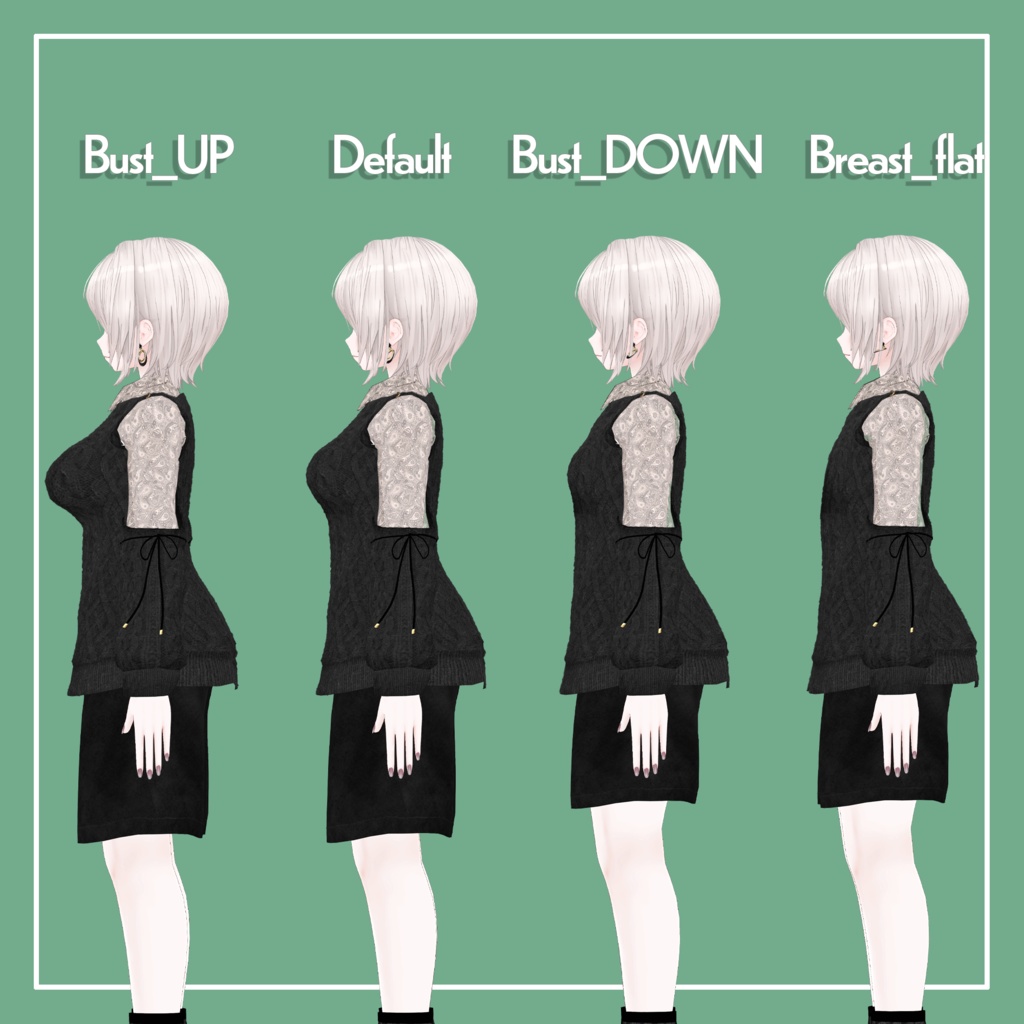 【VRChat】仙猫 専用 OpenTops / HalfPants(MA対応)