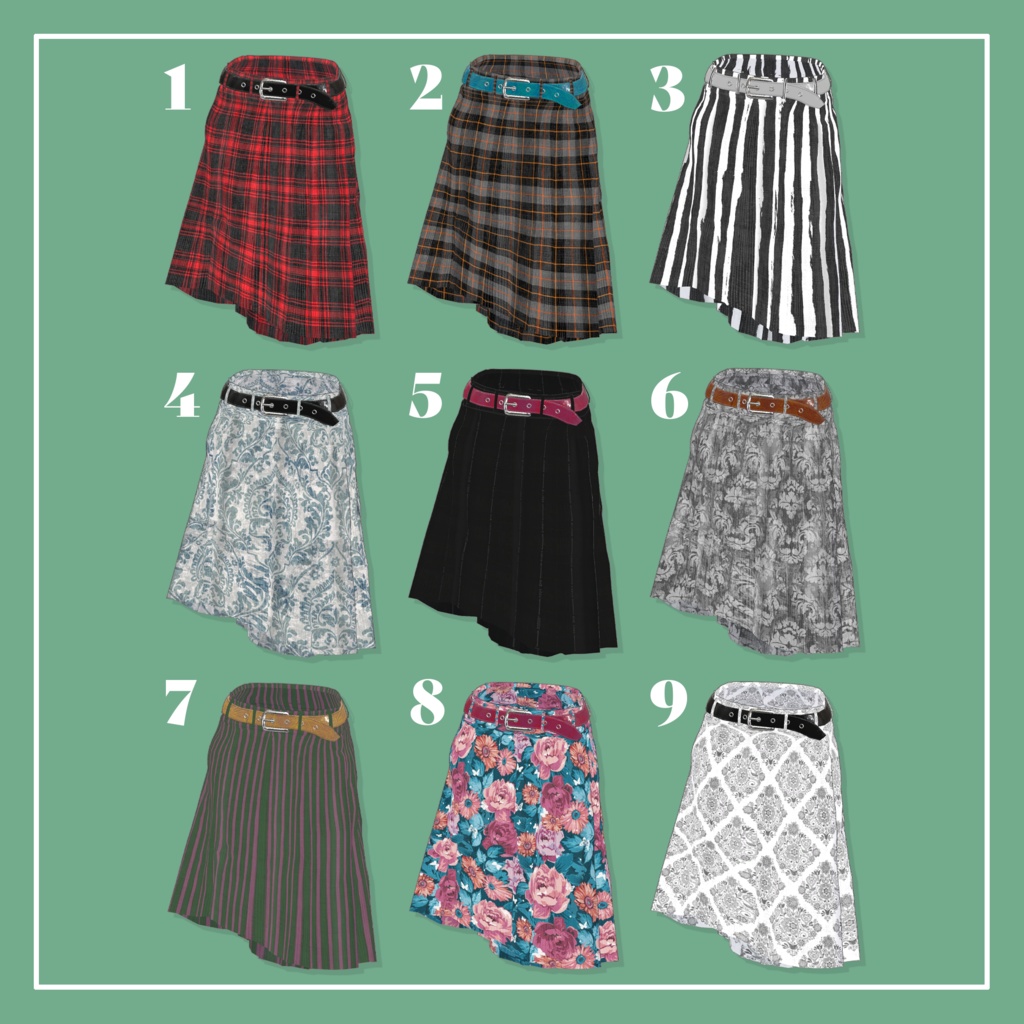 【VRChat】森羅専用 ミディアムスカート(MA対応)